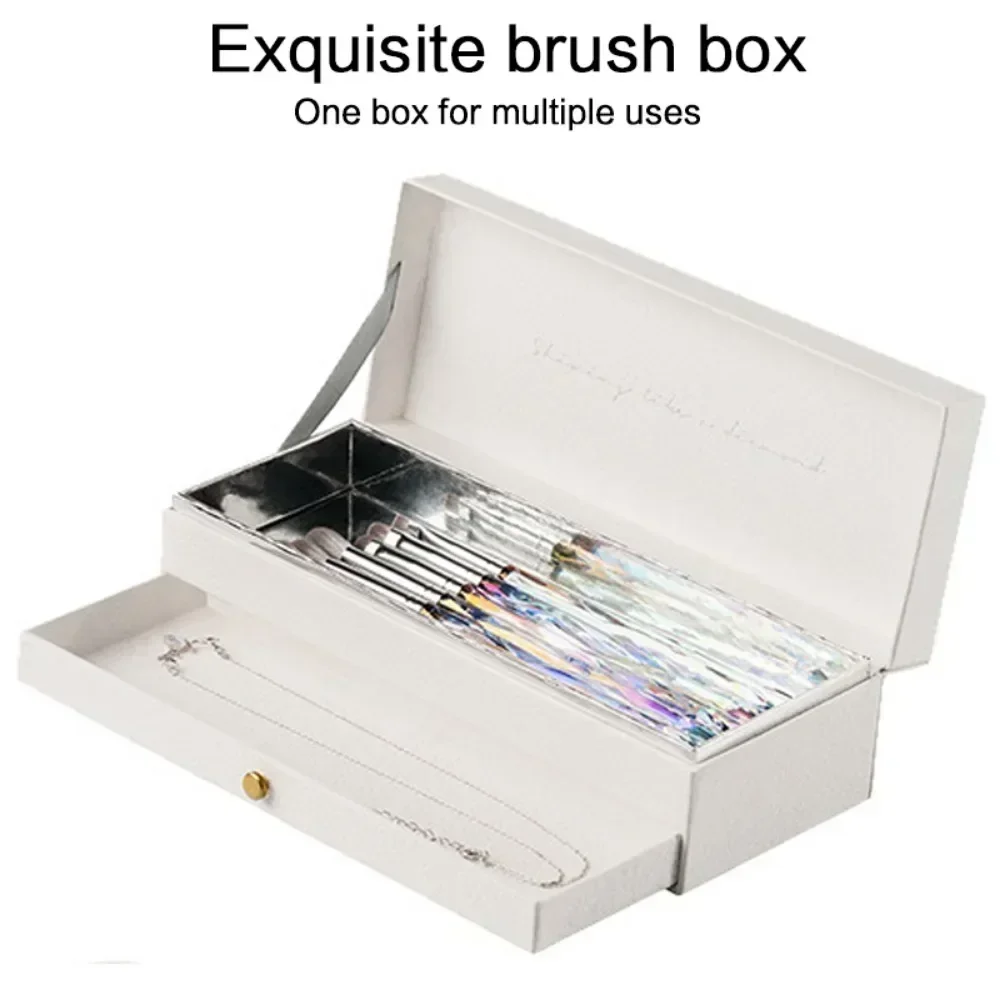 Conjunto de pincéis de maquiagem de cristal de gelo, 9 peças, profissional, blush, sombra, ferramentas de beleza estéticas de alta qualidade para amantes de maquiagem