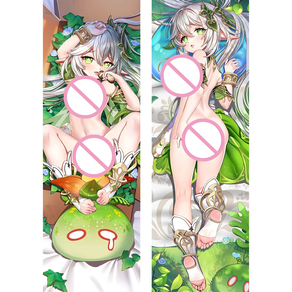 Genshin Impact Nahida Cosplay Dakimakura Peachskin 2WAY Body Pillowcase Double-sided Print Fullbody Pillow Cover Cute Otaku Gift