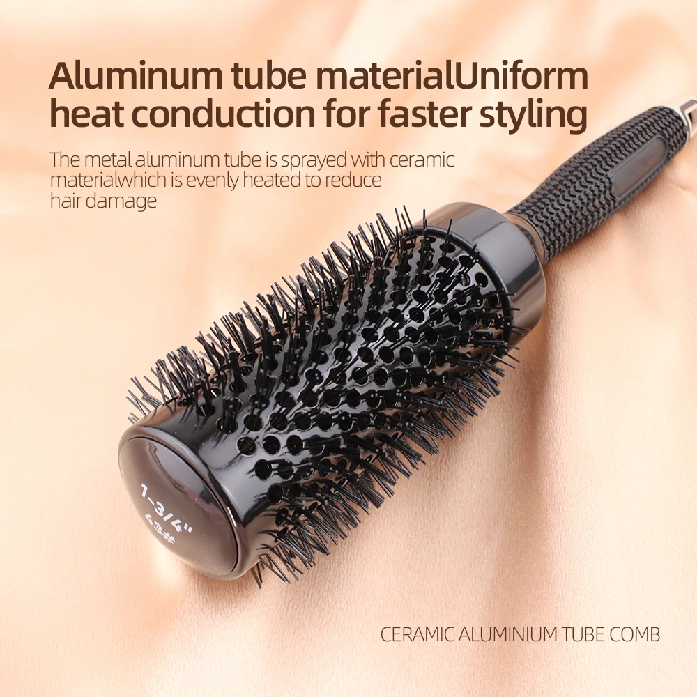 أسطوانة شعر أسطوانية للجنسين من Gute: ABS + مطاط + نايلون أسود لتجعيد الشعر/الموجات الداخلية/البوب، صالونات التجميل المضادة للكهرباء الساكنة/الاستخدام المنزلي #6