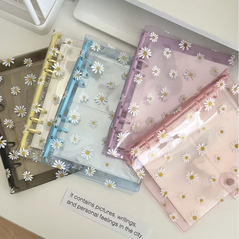 A5 A6 Daisy Notebook Cover Planner Binder Clip Korean Stationery Journal Sketchbook Notebook Acessórios School Supplies