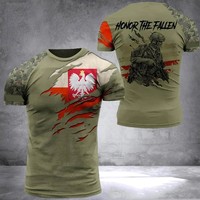 Men's T-Shirt Polish Flag Camouflage Print 3d Tshirt Men Women Fashion T-shirt O-neck Short Sleeve Tops Tees Polska T Shirt Male