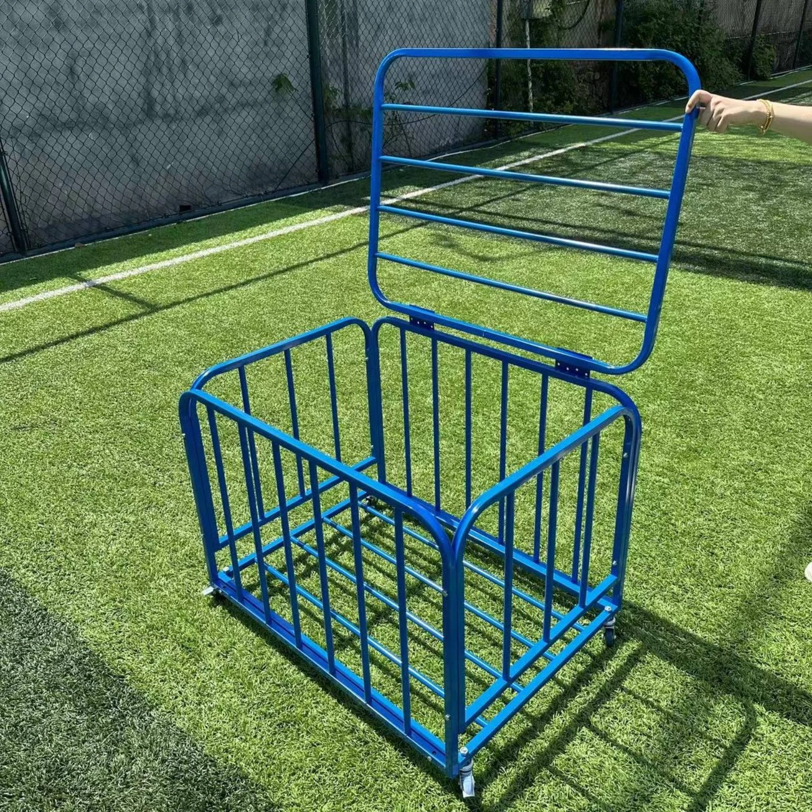 stainless-steel-ball-cart-sturdy-sports-ball-storage-cart-metal-construction-easy-to-clean-for-kindergarten