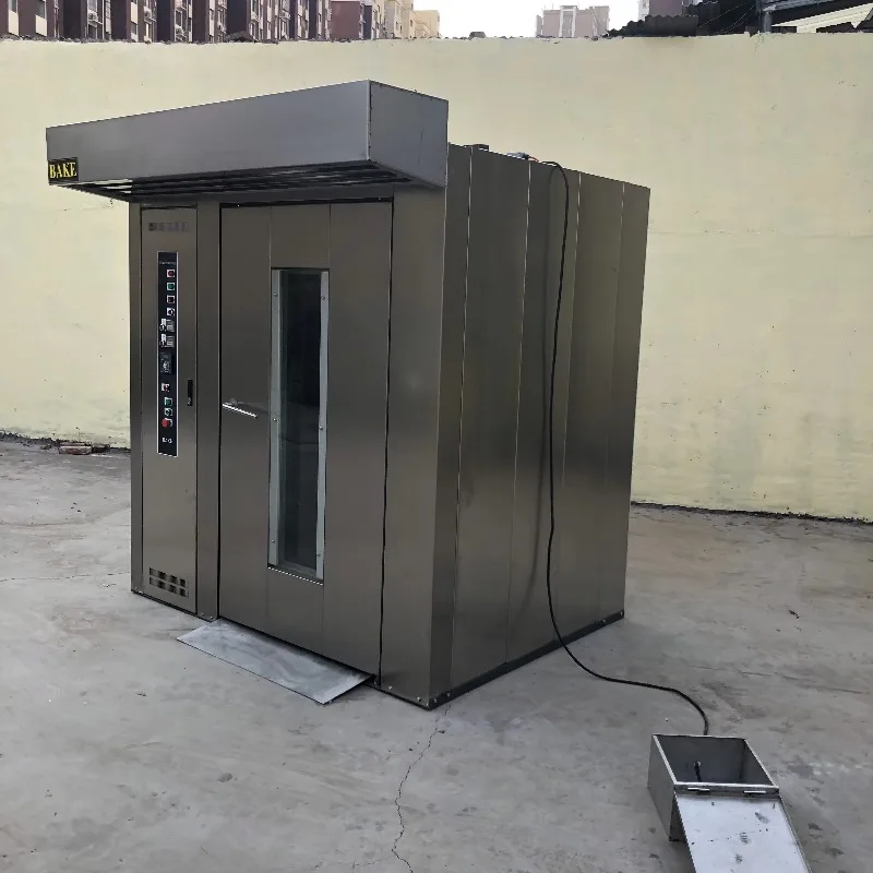 High Quality 16/32/64 Trays High Efficiency Double Trolley diesel Oil Selling Rotary Rack Oven in Stock with Best Price