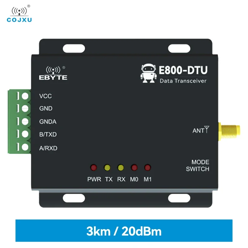 Imagem -02 - Cojxu 433mhz Rádio Digital sem Fio Industrial Rs485 30dbm E800-dtu 433l30485-v8 Baixa Potência de Longa Distância 5km Sma-k Lora