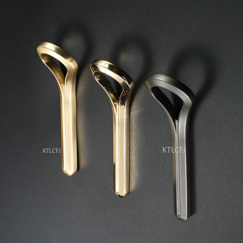 

European Light Luxury Cupboard Brass Door Pull Up Bar Knob Zinc Alloy Gold Gray Furniture Handle Cabinet Wardrobe Drawer Kitchen