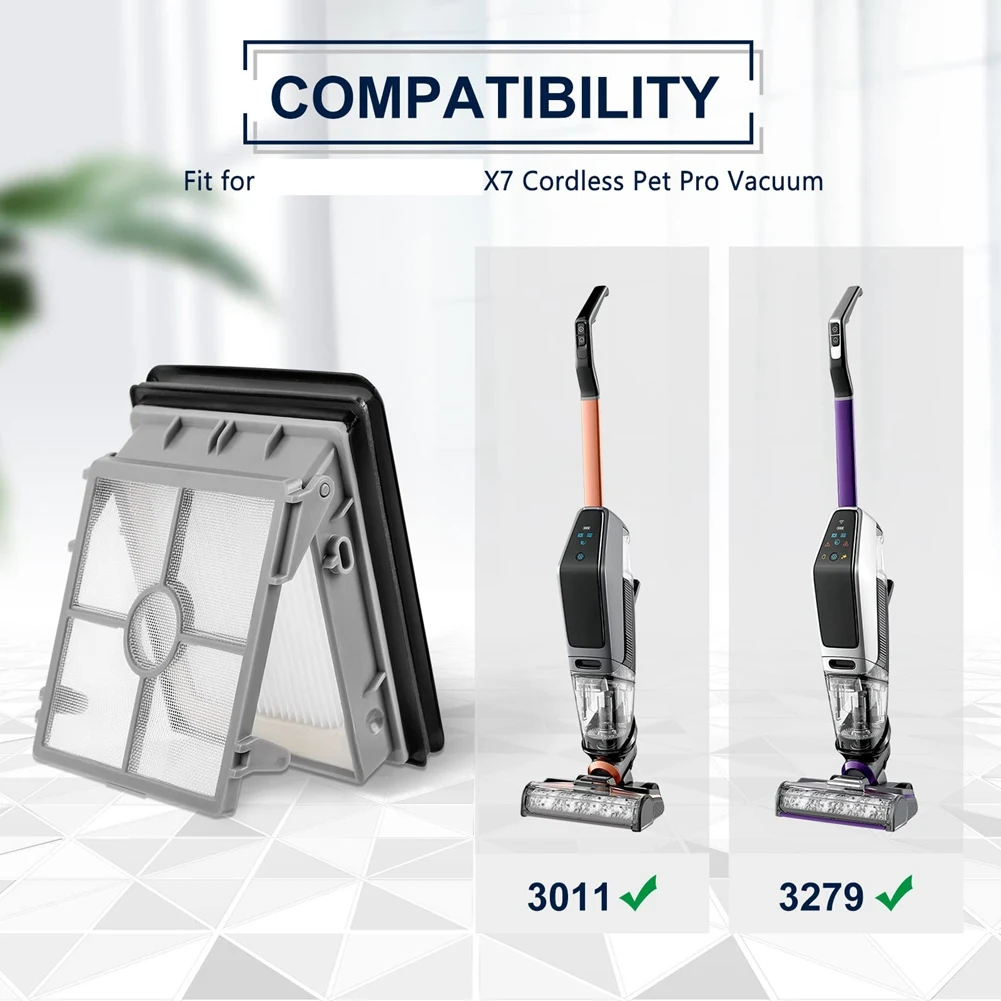 Filter HEPA pengganti kompatibel untuk X7 3350F 2832Z 2955Z Aksesori penyaring vakum