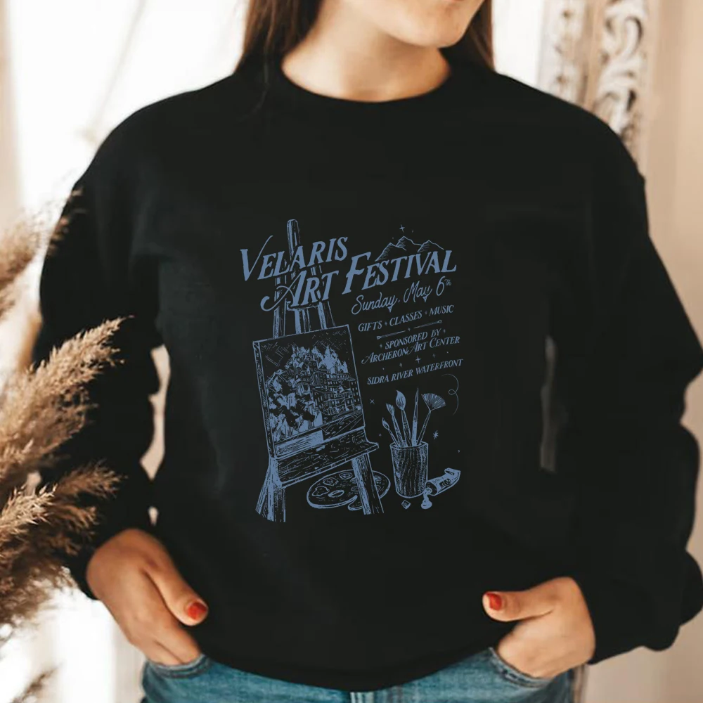 Velaris Art Festival Sweatshirt ACOTAR Shirt Night Court Sweater SJM Merch Bookish Tee Crescent City Fan Winter Clothes Women