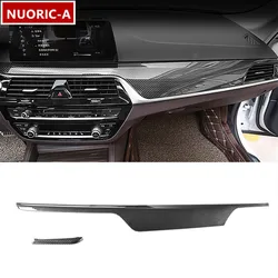 Carbon Fiber Color Center Console Dashboard Panel Decoration Cover Trim For BMW 5 Series G30 G38 2018-2022 LHD Car Styling