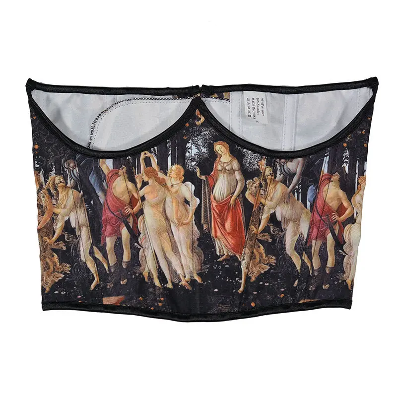 جديد 21 سنتيمتر لوحة زيتية قصيرة الرجعية بعد الربيع الأسود ، الأشرطة ، دعم الصدر ، ختم الخصر ، نحت الجسم ، إغلاق البطن ، بقعة #6