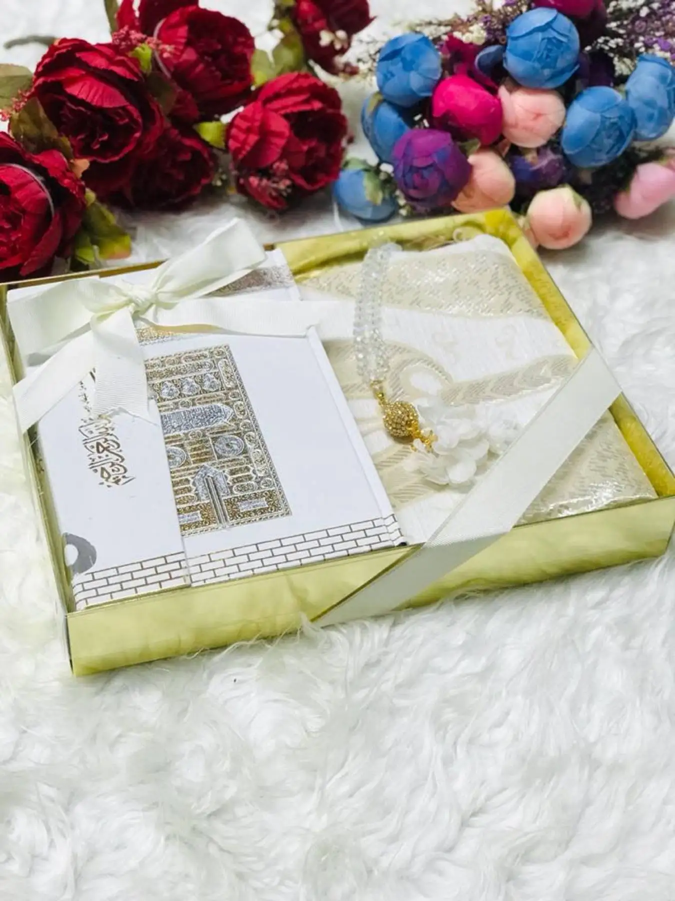 Quran Gift Set Set di preghiera islamica Set regalo islamico tappetino da preghiera Set regalo di preghiera regali islamici regalo per la festa del