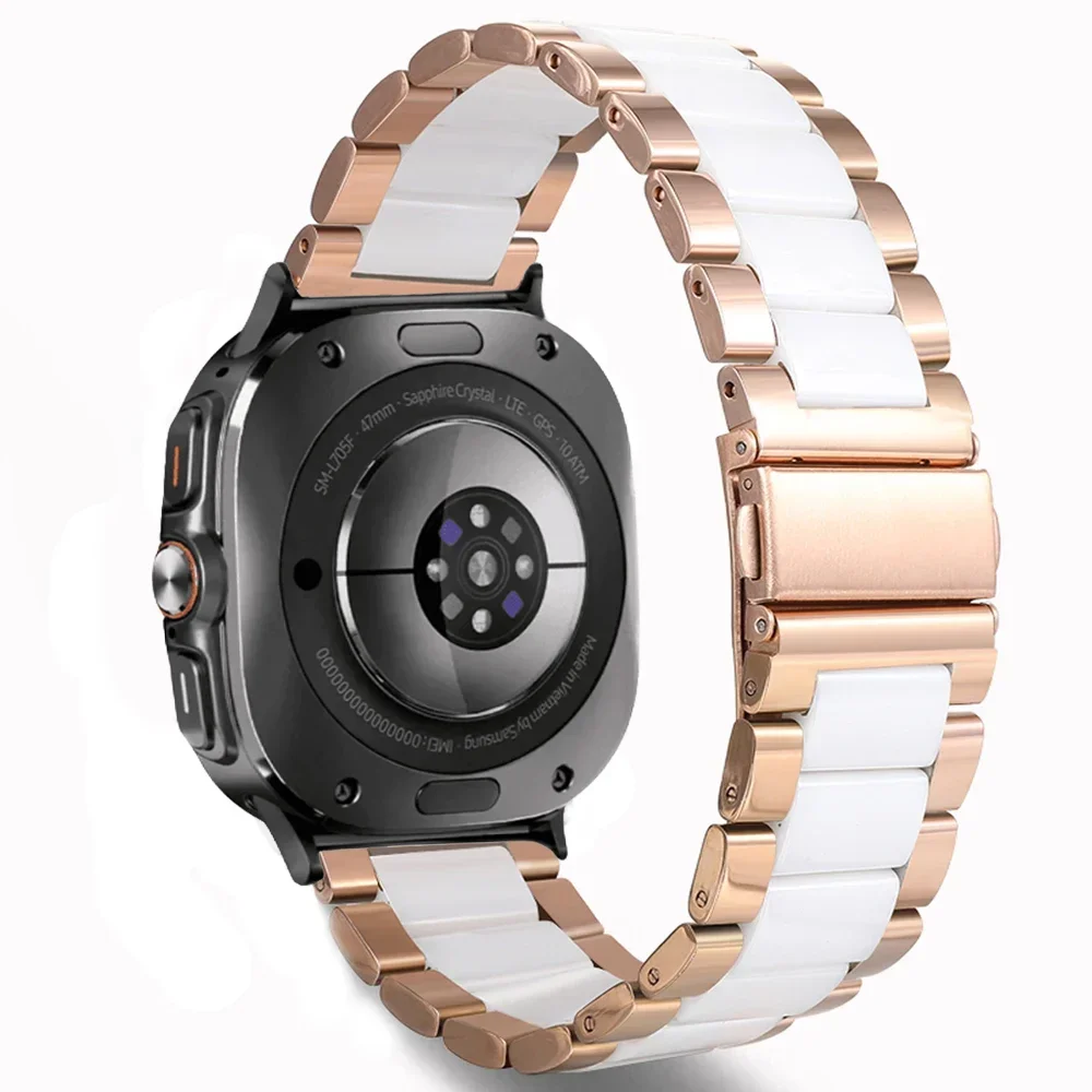 Metal+Ceramic Strap for Samsung Galaxy Watch Ultra 2025 47mm Breathable Bracelet Wristband Samsung Galaxy Watch Ultra 47mm band
