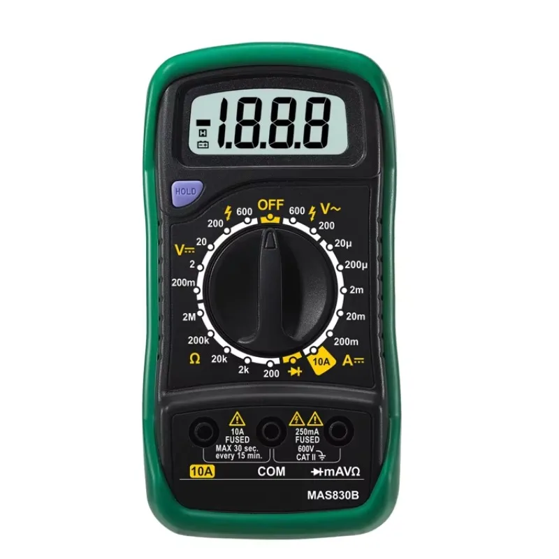 جهاز قياس متعدد رقمي عالي الجودة MAS830B جهاز اختبار احترافي يعمل بالتيار المتردد والتيار المستمر مع مشبك لوحة ذكية للبيع راسم الذبذبات