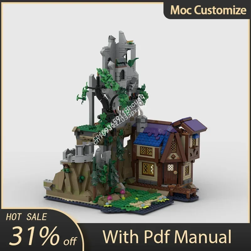 21348 красные драконы, сказка, модель расширения, средневековый модульный замок Moc, строительные блоки, сборка, креативные кирпичи, игрушки, подарки для детей