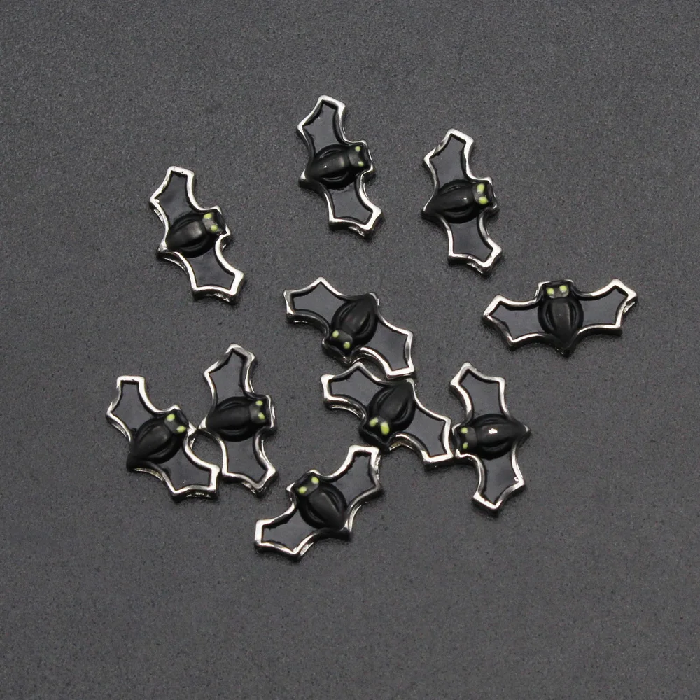 New Halloween 20pcs Bat Gost Floating Charms Living Glass Memory Lockets Bracelet Pendants Diy Jewelry Accessory