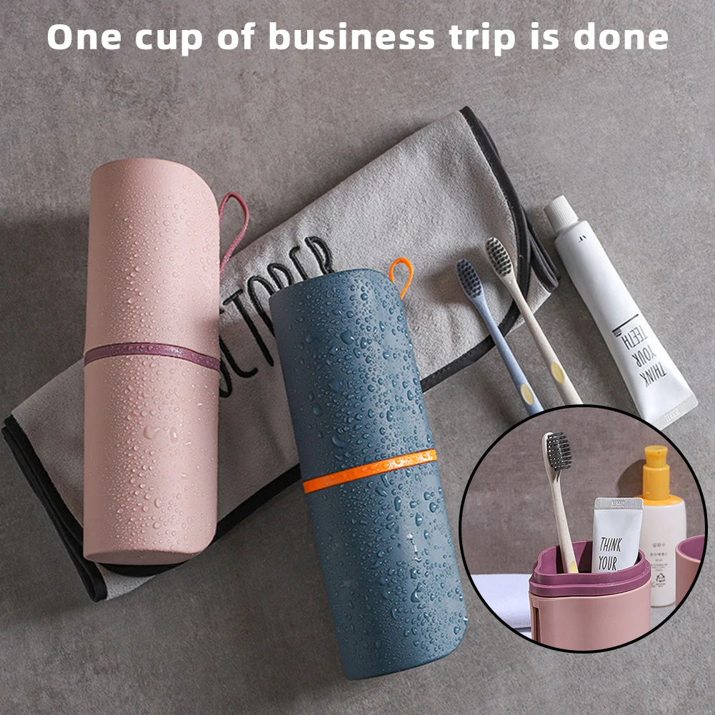 

Travel Toothbrush Storage Box Portable Multipurpose Mouthwash Cup Set For Hotel