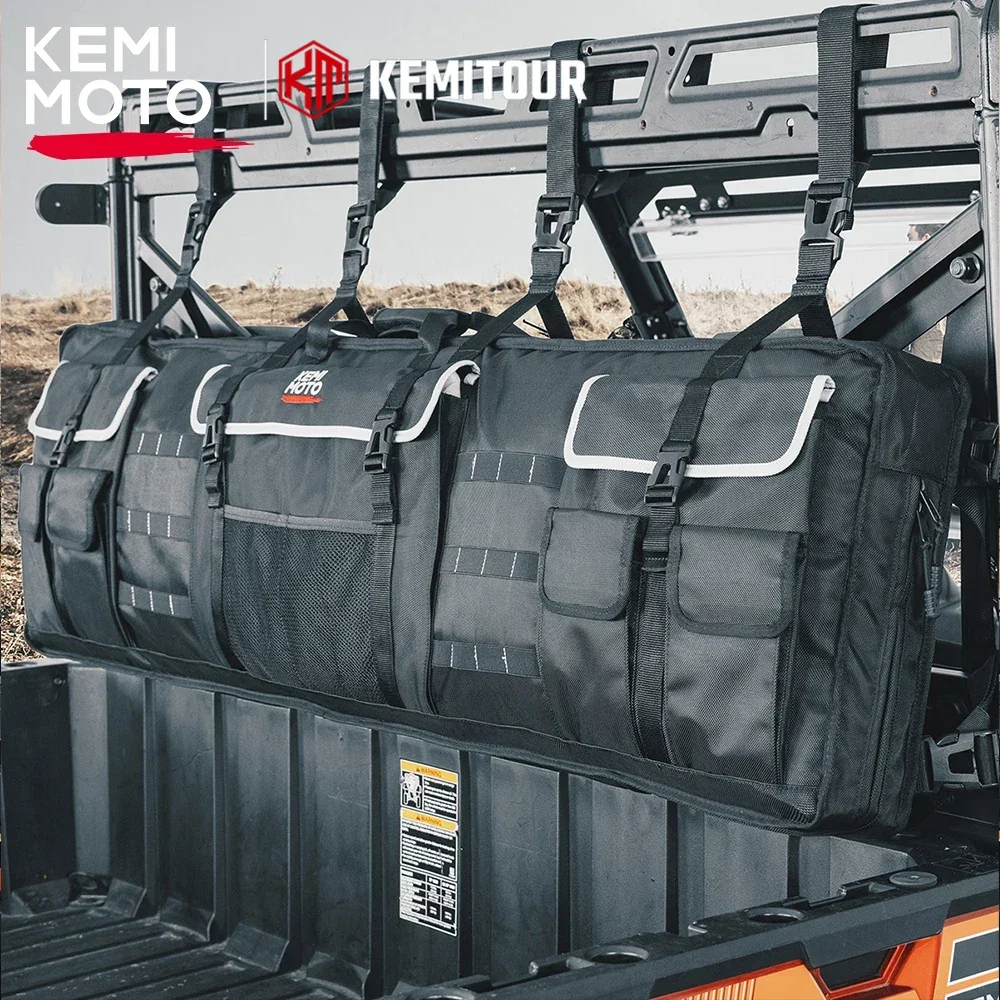 UTV 900D Double Gun Roll Cage Soft Storage Bag For Hunting Compatible with Polaris Ranger for Yamaha for Kawasaki Black