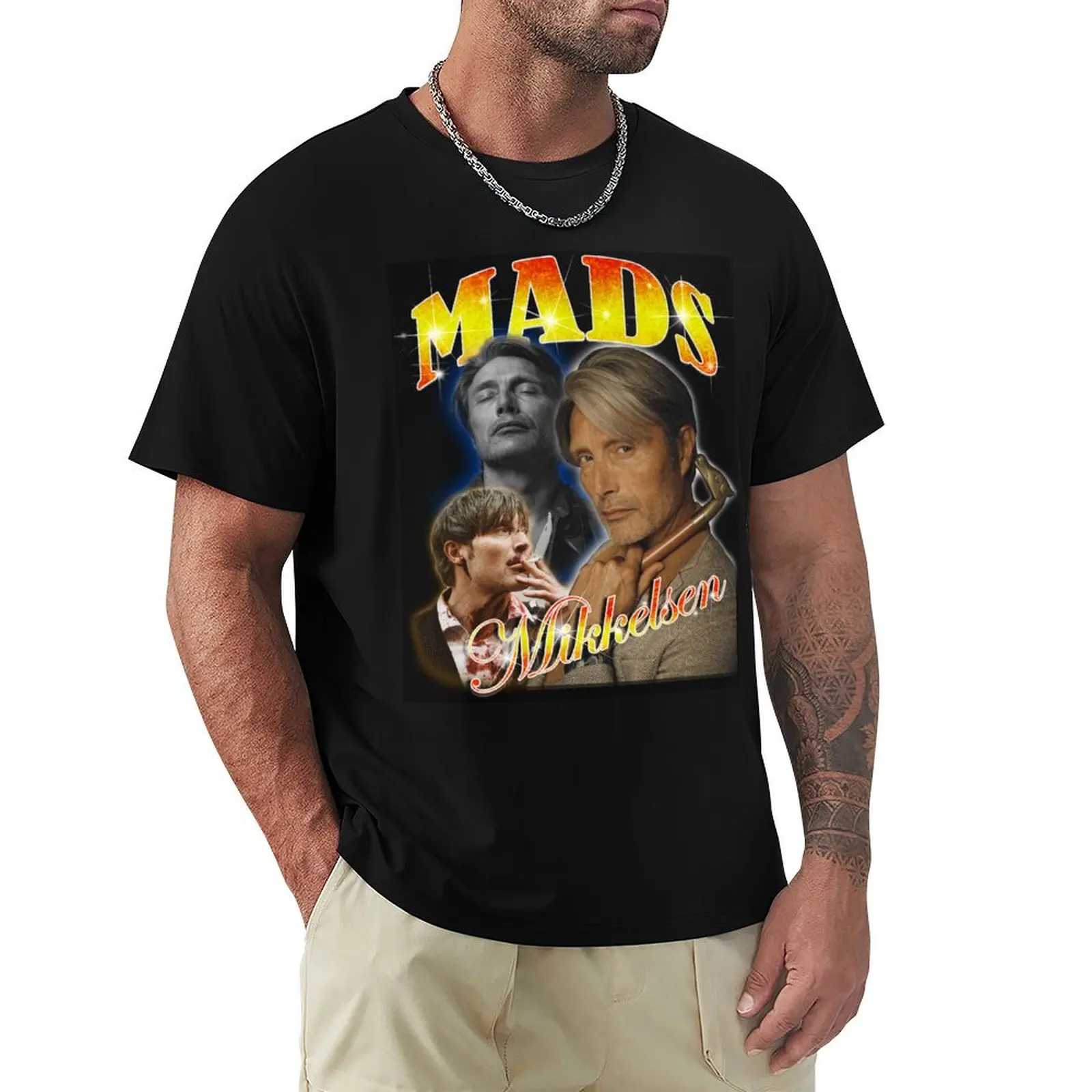 

Mads Mikkelsen Bootleg Design T-Shirt graphic t shirts Louboutins designer shirts mens graphic t-shirts funny