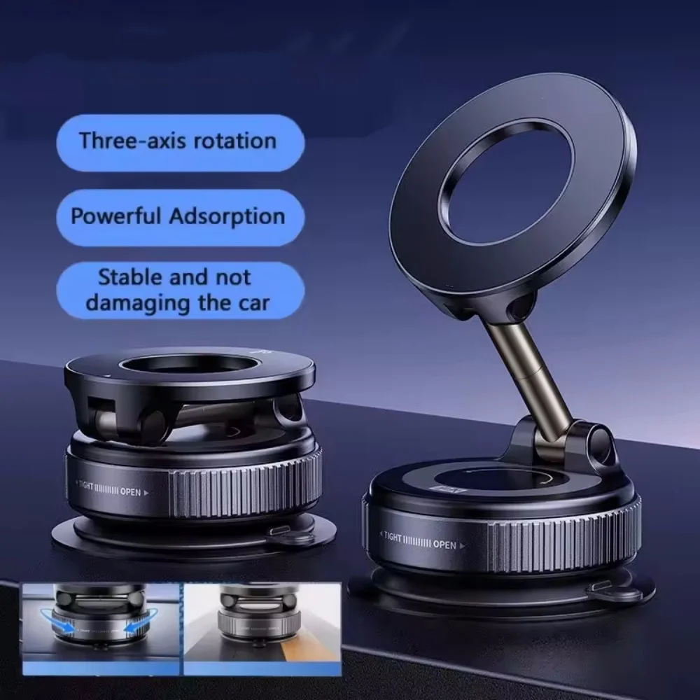 

Вакуумный магнитный кронштейн, обновленная версия, регулировка нескольких углов, сильная магнитная конструкция, складной автомобильный держатель, навигационная подставка