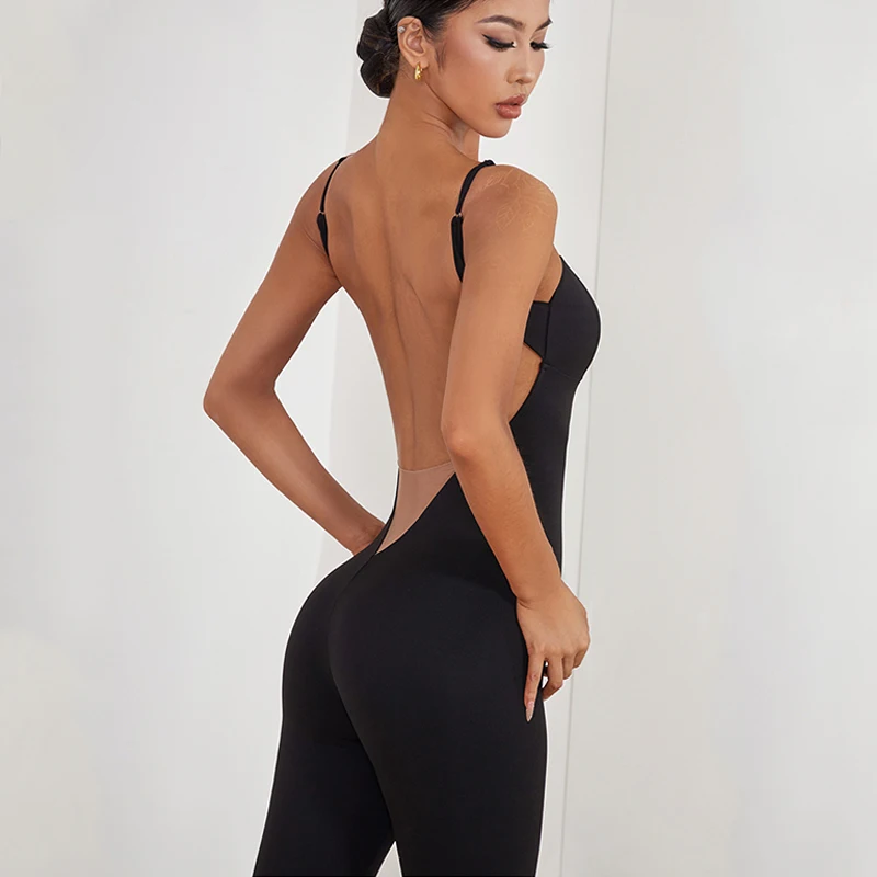 Latin Dance Jumpsuit Women Black Leggings Pants Cha Cha Rumba Ballroom Dance Practice Training Clothes Competition Wear DNV20587