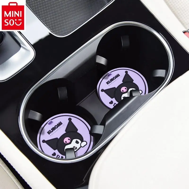 

MINISO car water cup mat universal anti slip heat-resistant cup tank car interior supplies cartoon Kuromi cute anime mat