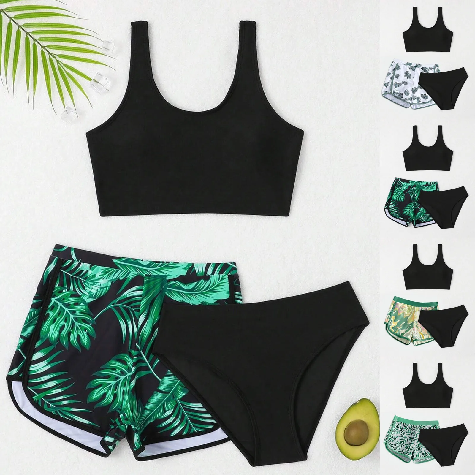 

Купальник для девочек, комплект бикини, купальный костюм, трусы, купальник из трех предметов для девочек, купальный костюм, пляжный костюм, простая одежда для детей