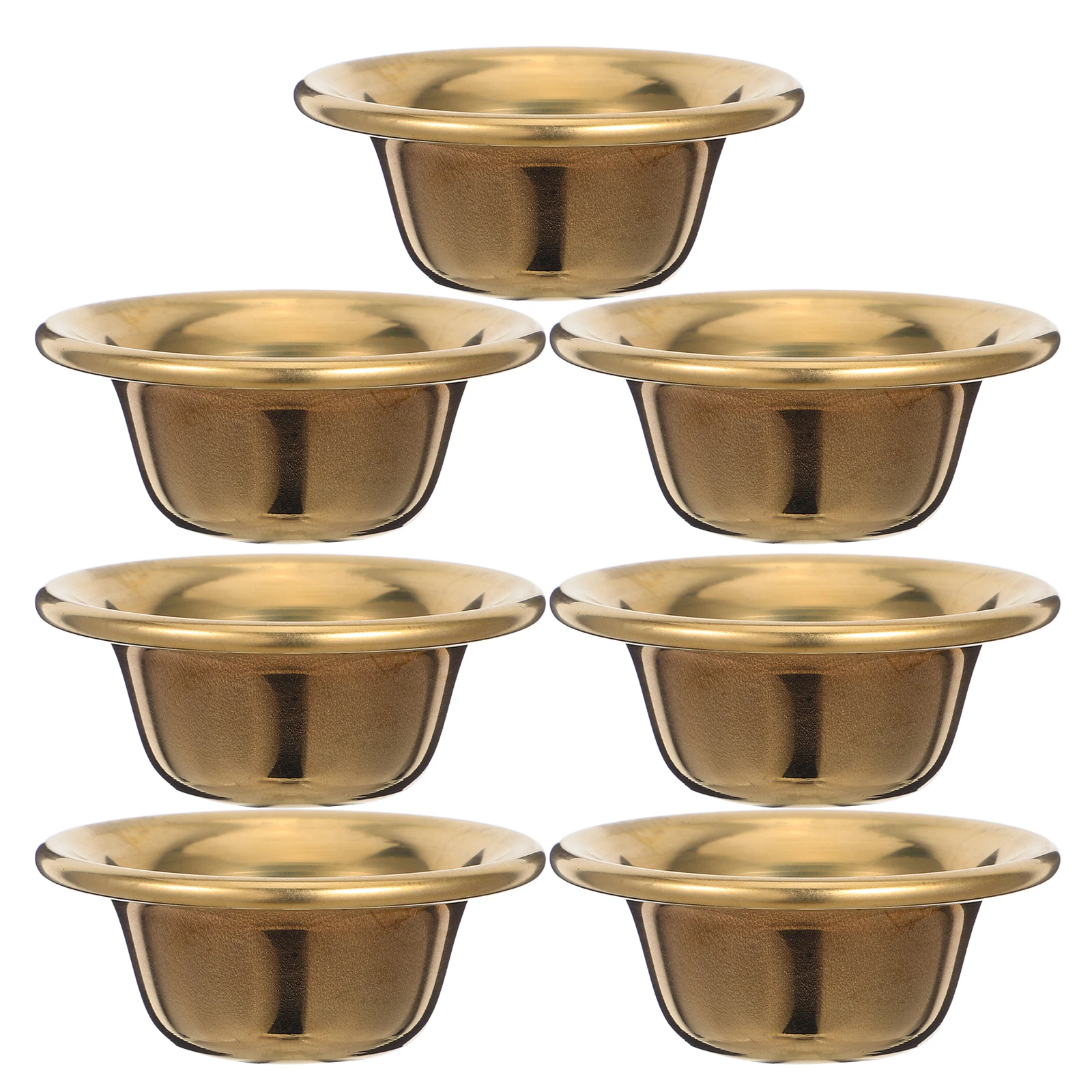 

7Pcs Buddhist Offering Cup Brass Set Small Portable Decorative Worship Water Bowls for Temple Meditation Yoga Supply