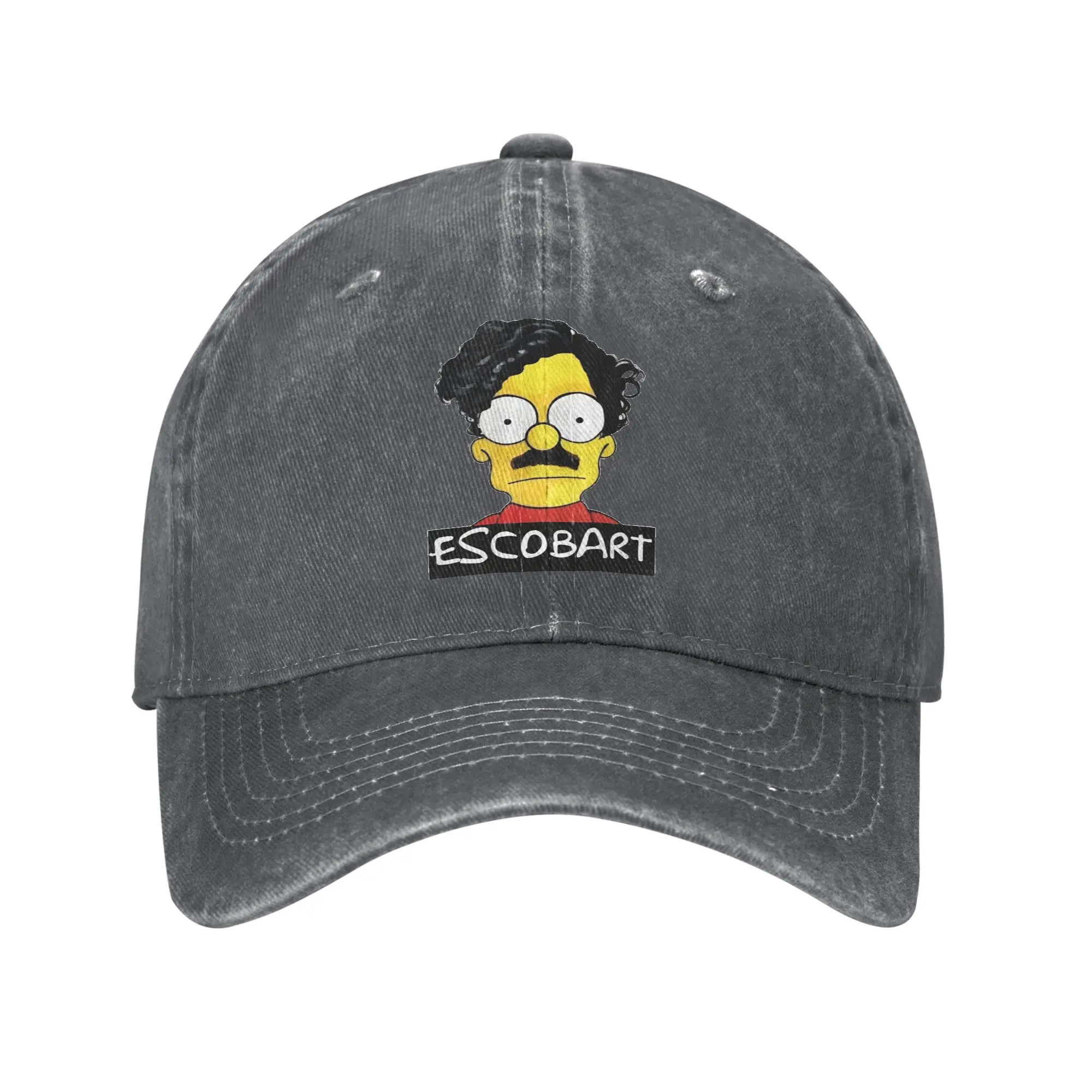 Pablo Escobar bart Unisex Style Baseball Caps  Distressed Denim Washed Caps Hat Vintage Outdoor Travel  Adjustable Sun Cap