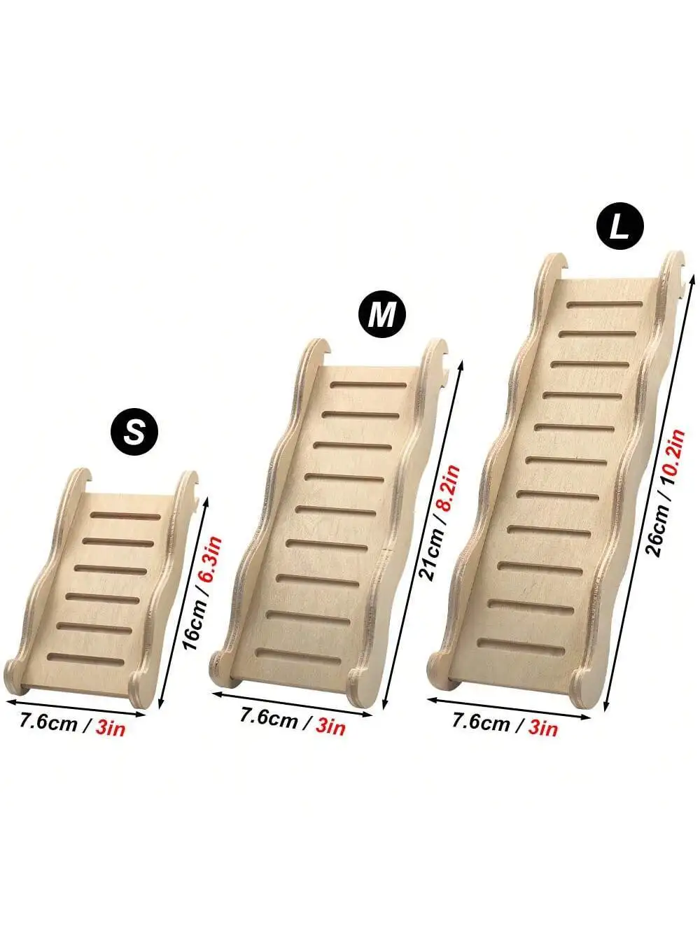 Escada de hamster antiderrapante em forma de onda, decoração de plataforma de gaiola de brinquedo adequada para animais de estimação pequenos durante todo o ano, 1 peça