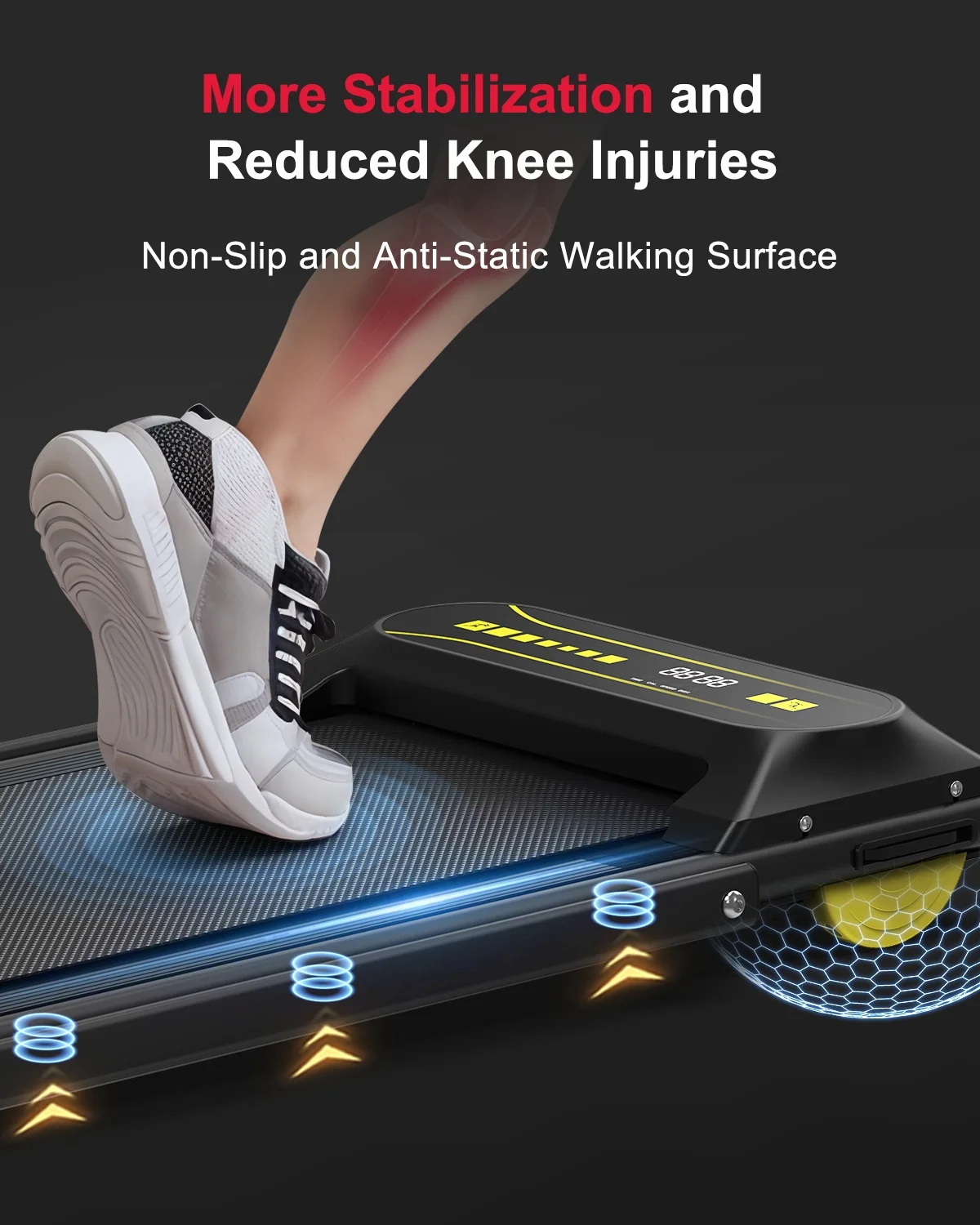 2‑in‑1 Foldable Electric Treadmill,2.5HP Motor LED Display Wireless Remote Control Hand Bar for Home Fitness