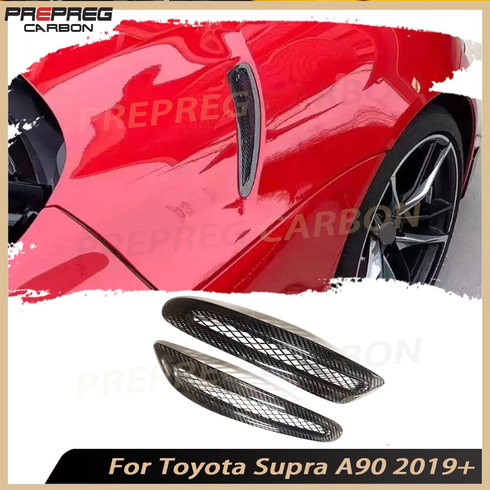 Карбоновый воздухозаборник на капот для Toyota Supra A90 2019+ (вентиляционное отверстие, сплиттер, элемент обвеса), автозапчасти и аксессуары