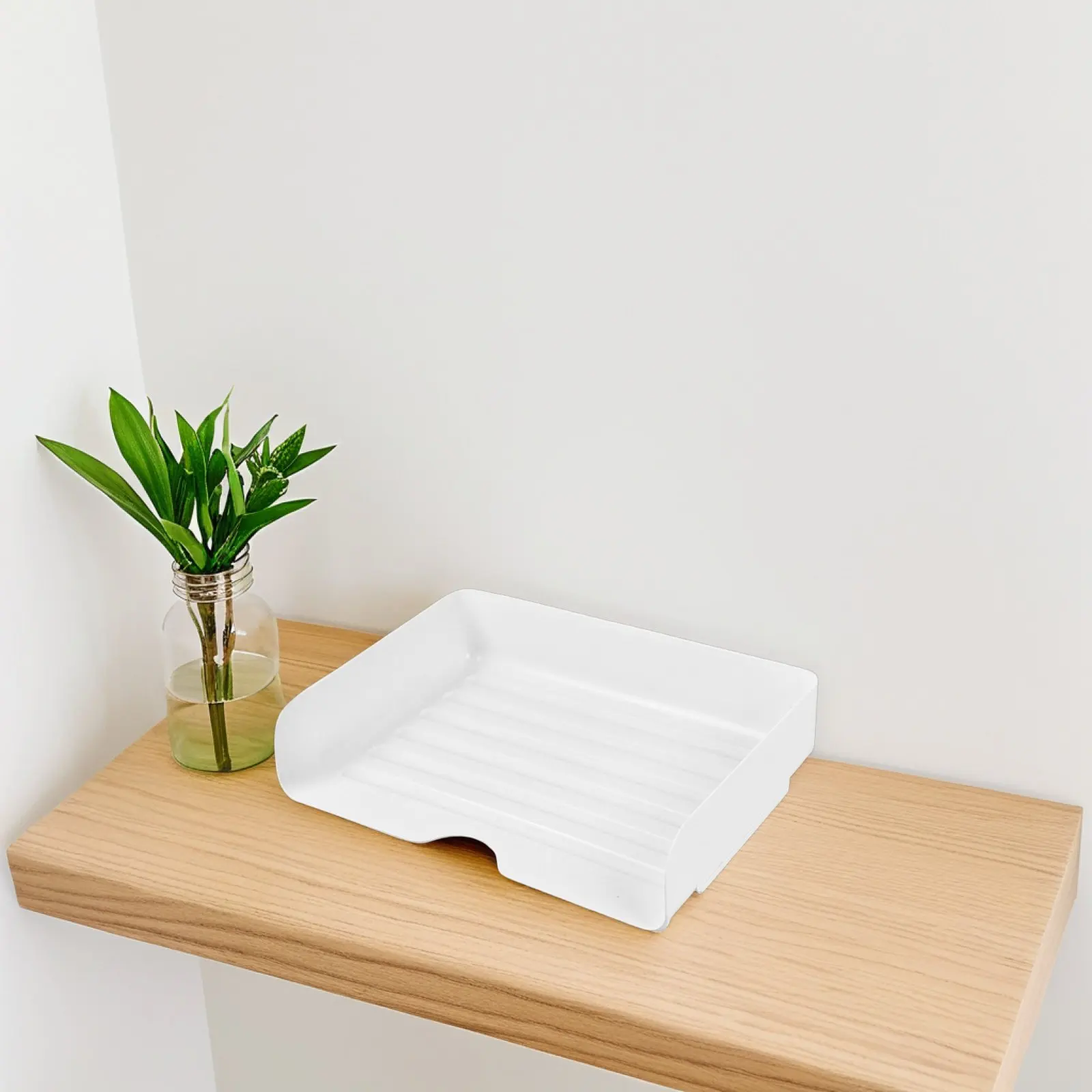 

4Pcs File Organizer Clear Stackable Document Tray Office Desktop Paper Holder Letter Storage Rack Plastic Desk Organizer