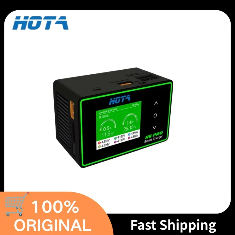 HOTA H6 Pro Duo AC/DC Smart Balance Charger AC200W DC700W 26A 1-6S LiPo LiHV with Regen Discharge for RC Drone Car Boat