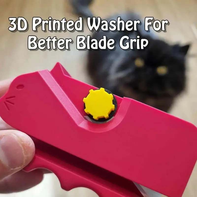 3D Printed Card Board Cutter Cat Shaped Handheld Cardboard Recycle Tool Cardboard Cutting Machine For Homemade Cat Scratching