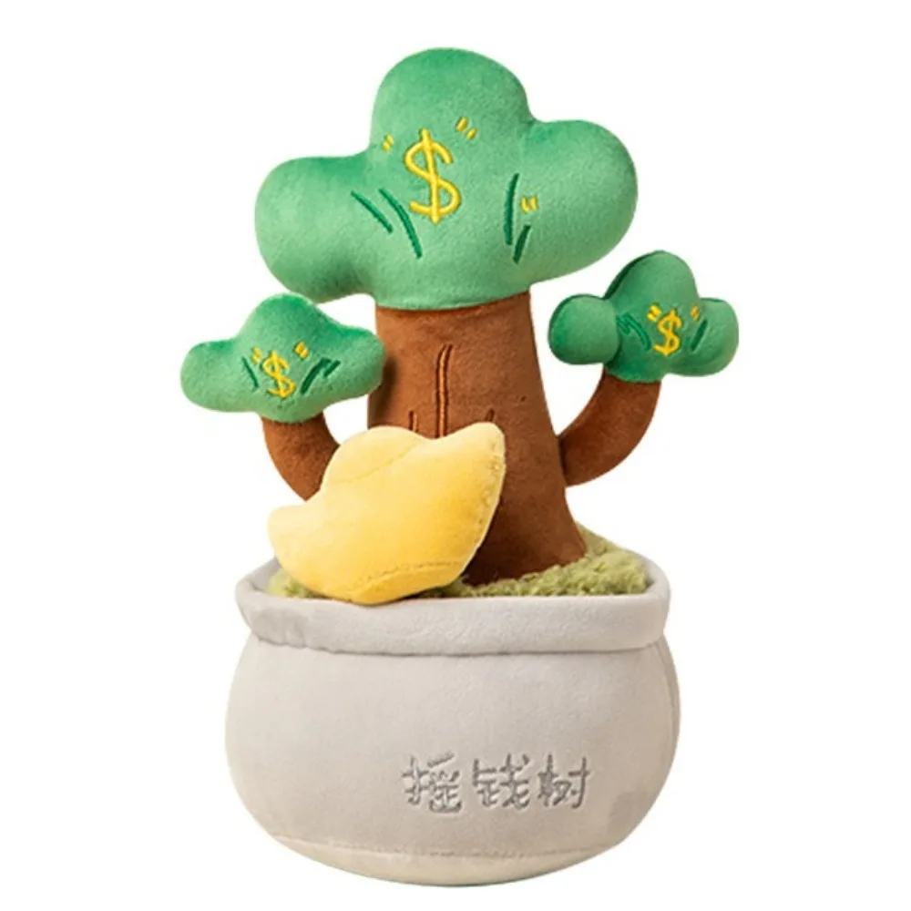 

Good Symbolism Potting Plant Plush Doll Getting Rich Funny Bamboo Potted Plush Toy Money Tree Flower