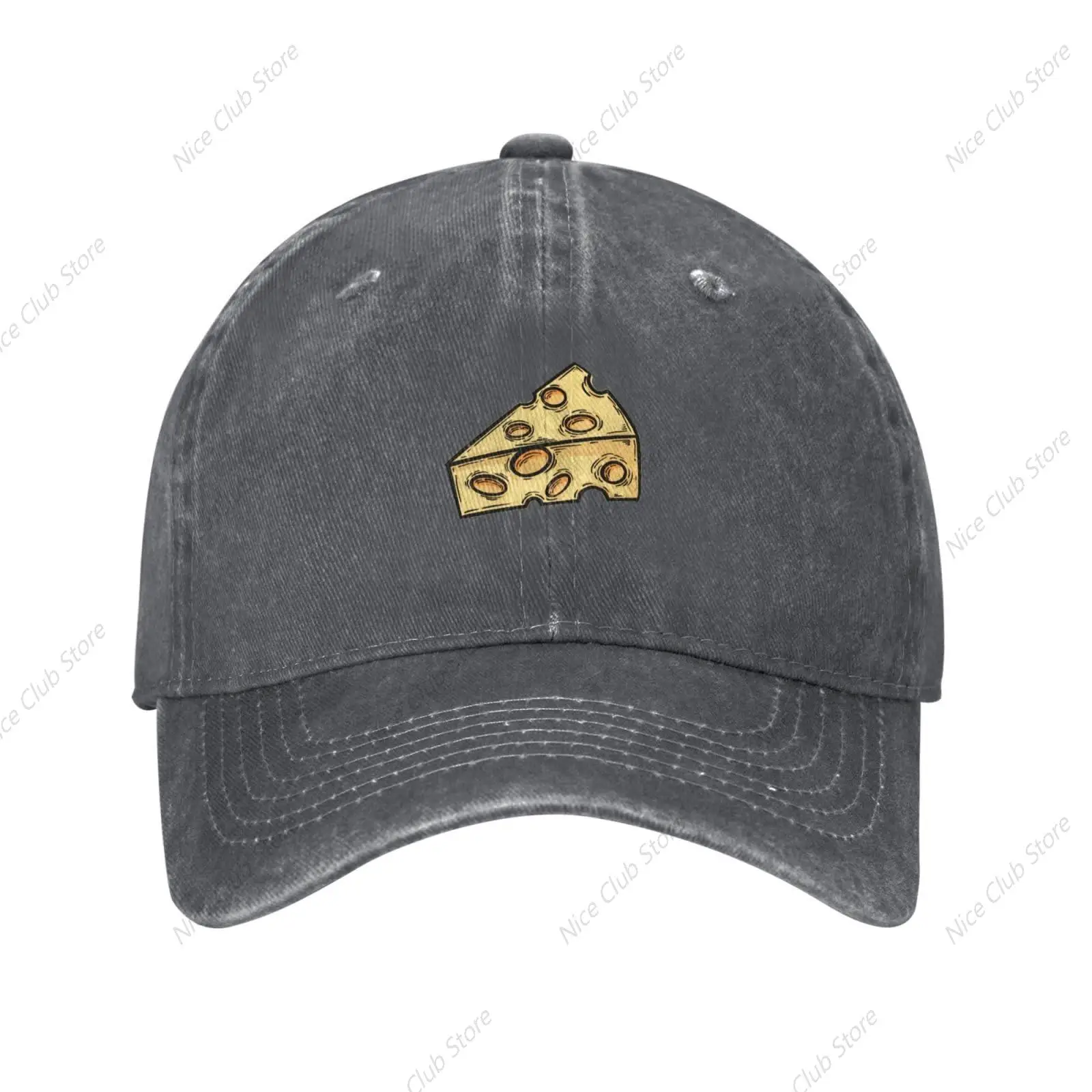 

Hand Painted Cheese Slices Baseball Cap for Men Women Vintage Trucker Hat Golf Hats Dad Hat