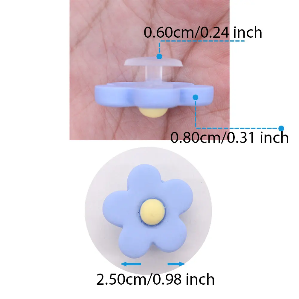 New Arrival 1pcs Shoe Charms Colorful Beautiful Flowers Accessories Resin Kids Shoes Buckle Fit Wristbands Birthday Present