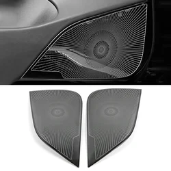 For Tesla Model 3 2017-2021 Stainless Car Door Panel Loudspeaker Pad Speaker Cover Trim Frame Sticker Moulding Accessories