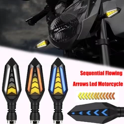 Motorcycle Turn Signal LED Indicator Blinker Light White Amber DRL Arrows LED Sequential Flowing 12V 10mm For Honda For Yamaha