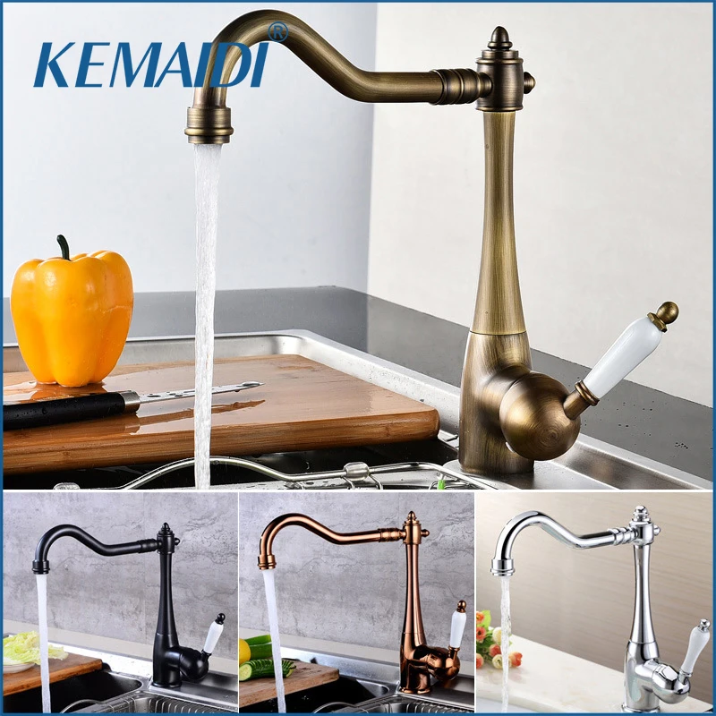 

KEMAIDI Kitchen Sink Faucet 360 Swivel Spout Stainless Steel Sink Faucets Mixer for Kitchen and Bathroom Deck Mounted Tap