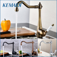 KEMAIDI Kitchen Sink Faucet 360 Swivel Spout Stainless Steel Sink Faucets Mixer for Kitchen and Bathroom Deck Mounted Tap