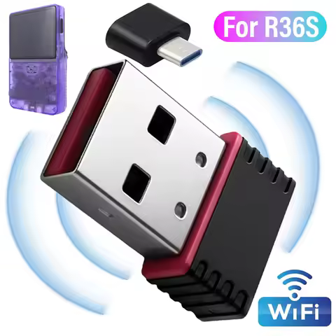 For R36S Game Console RTL8188 USB Wireless Network Small Card Type C OTG Adapters for R36S/R36H Game Controller Accessories