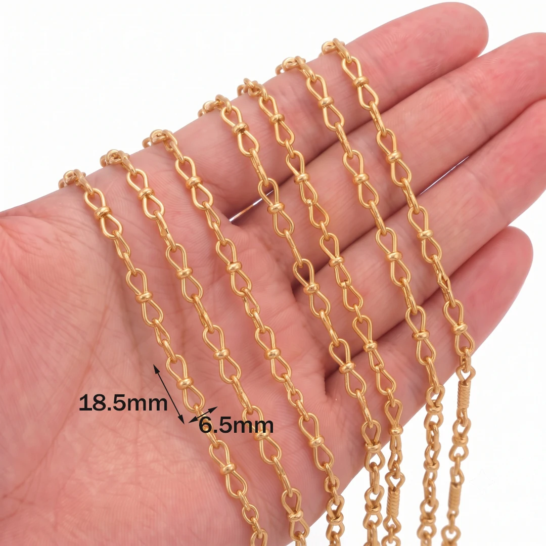 0,5 Meter/1 Meter Edelstahl Schmuckkette Goldfarben Schleifenkabel Halskette Ketten für Frauen DIY Armbänder Zubehör – Detail 2