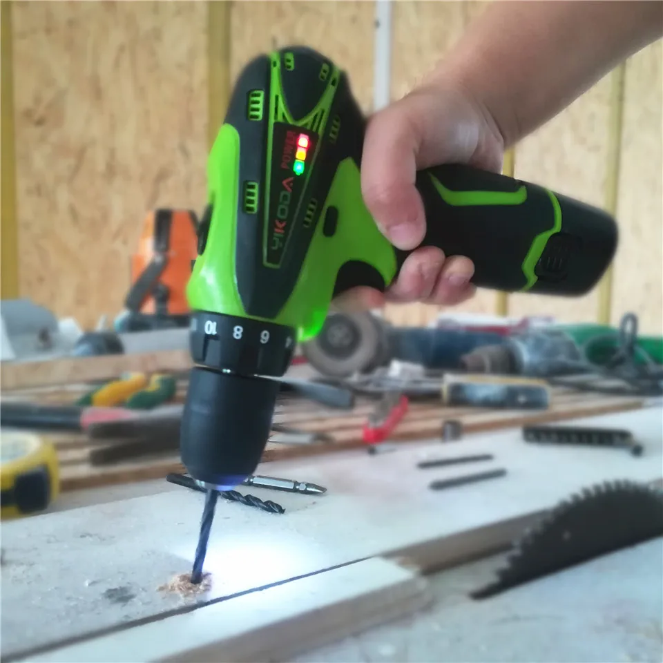 YIKODA 12V 16,8 V 21V Akku-bohrschrauber Elektrische Schraubendreher Lithium-ionen Batterie Zwei-Geschwindigkeit DIY fahrer Power Tools