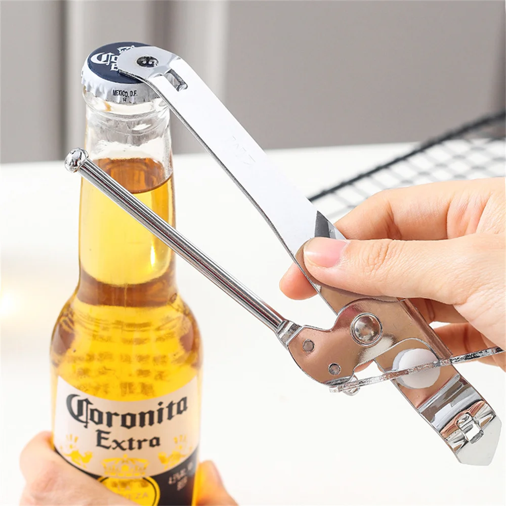 1/2/4PCS Opener Modern Minimalist Easy Open Cover Multi-use Silver Kitchen Tools Can Opener Durable Ortable 17×4.5cm Openers