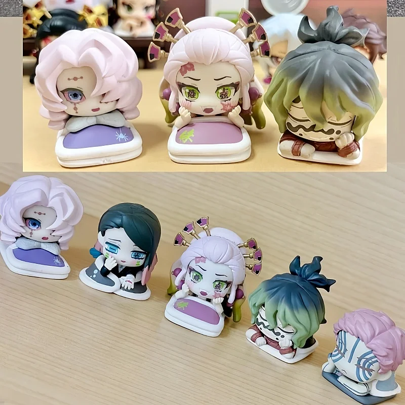 

Anime Demon Slayer Gashapon Toys Q Version New Color Series 10 Akaza Daki Giyuutarou Rui Enmu Pvc Figure Model Toy Gifts