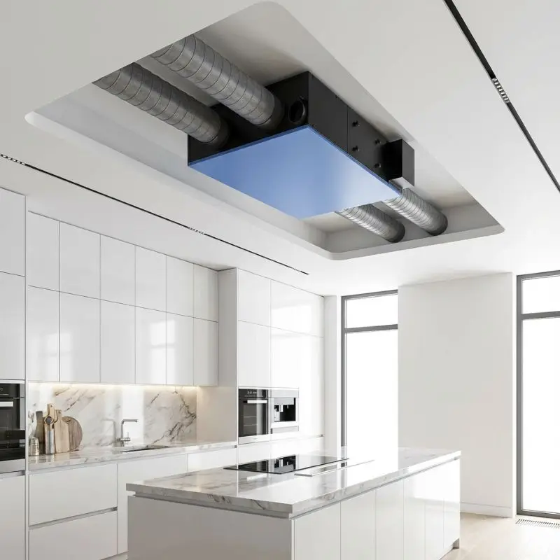 LANSTEP Double Flux VMC Heat Recovery Ventilation System With Balanced Airflow And High Energy Efficiency Design