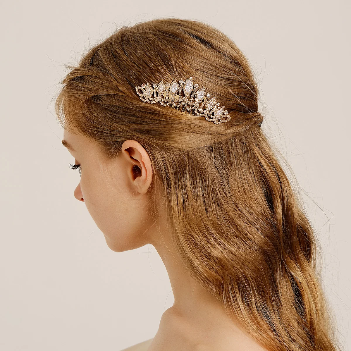 Explosion Bridal Hair Comb Fashion Crystal Zirconia Wedding Bride Side Clip Hair Comb Luxury Jewelry for Women Bridesmaid Gifts