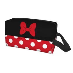 Custom Cartoon Minnie Toiletry Bag for Women Animated Polkadots Cosmetic Makeup Organizer Lady Beauty Storage Dopp Kit Case