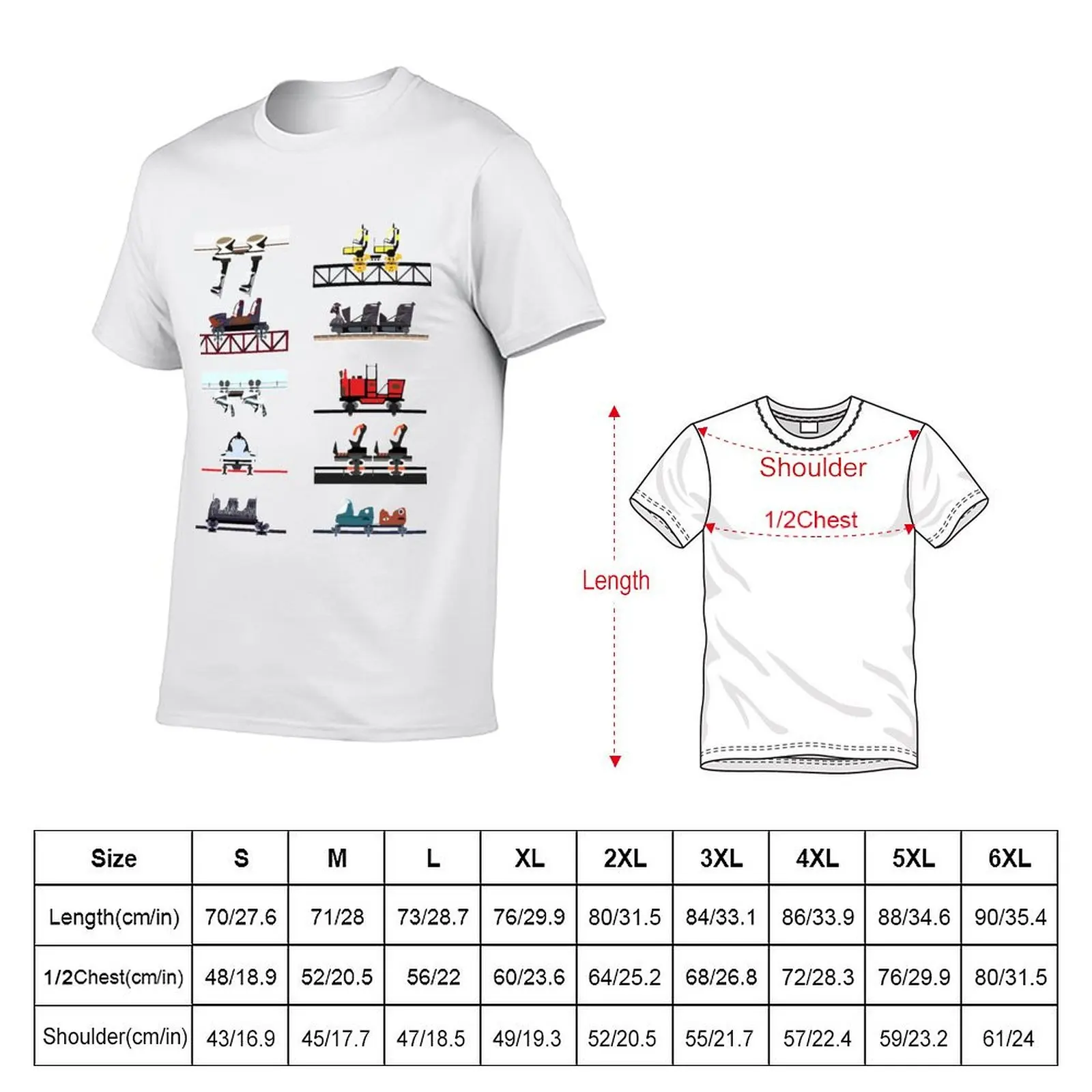 Alton Towers Coaster Cars Design Designer T-Shirt Holiday Outdoor T-Shirt