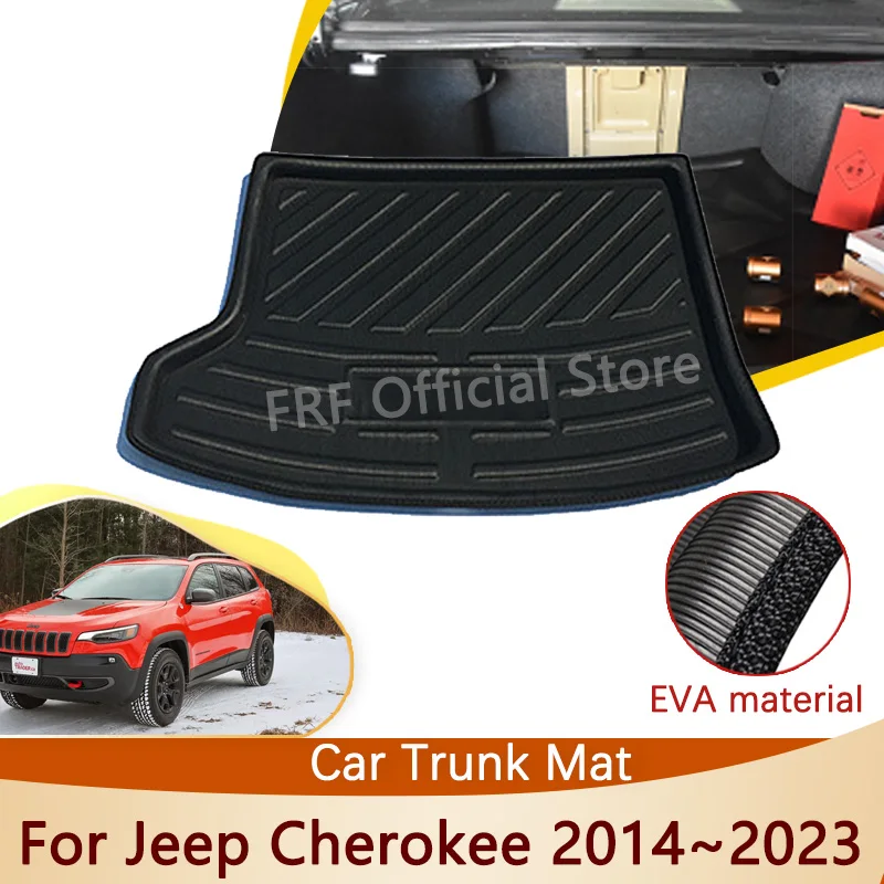 

Для Jeep Cherokee KL 2014 ~ 2023 2022 2021 2020 2019 2018 2016 2015, аксессуары, коврик для багажника, напольный поднос, водонепроницаемый телефон